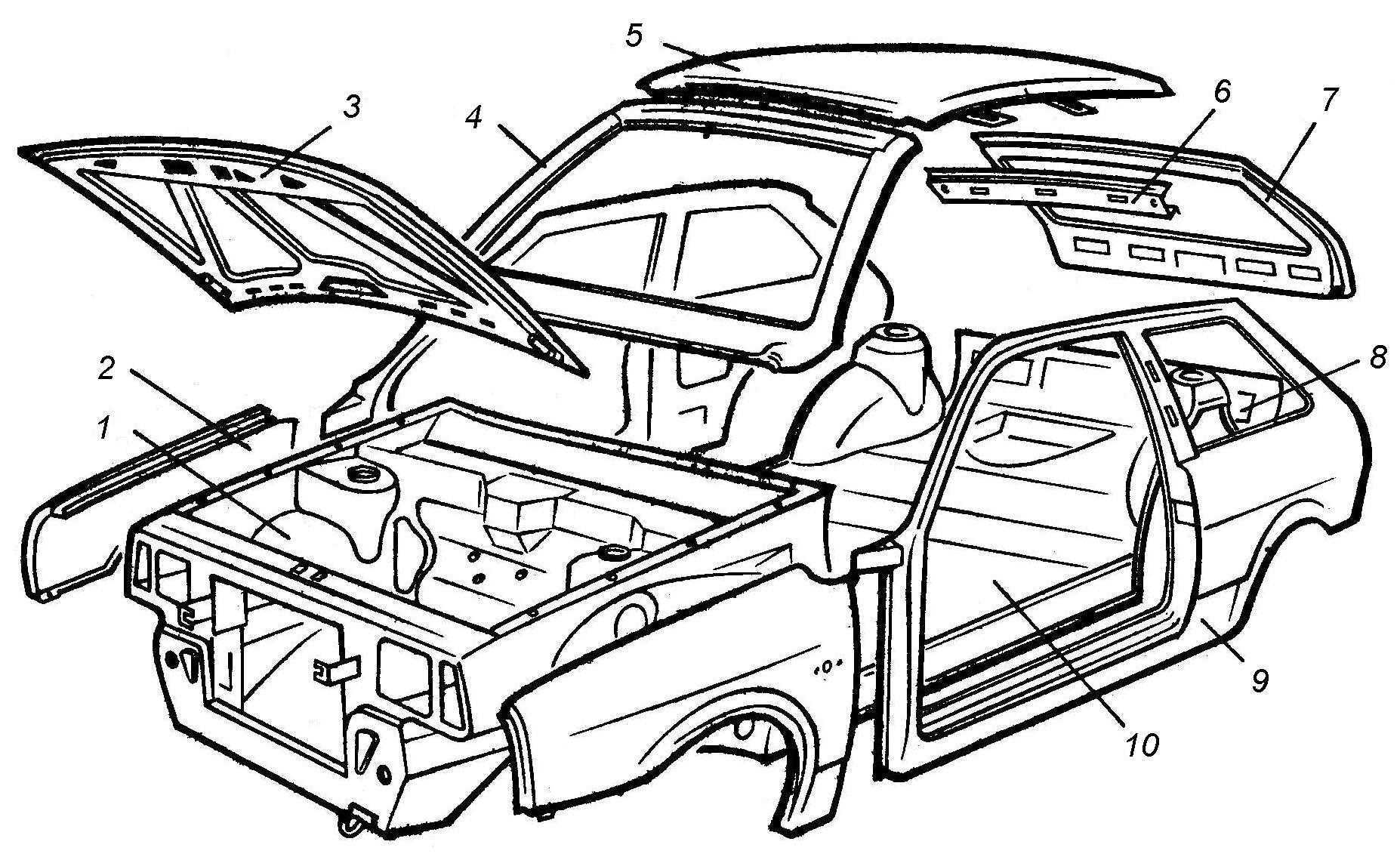 Кузовные запчасти — описание деталей кузова автомобиля и основных частей машины