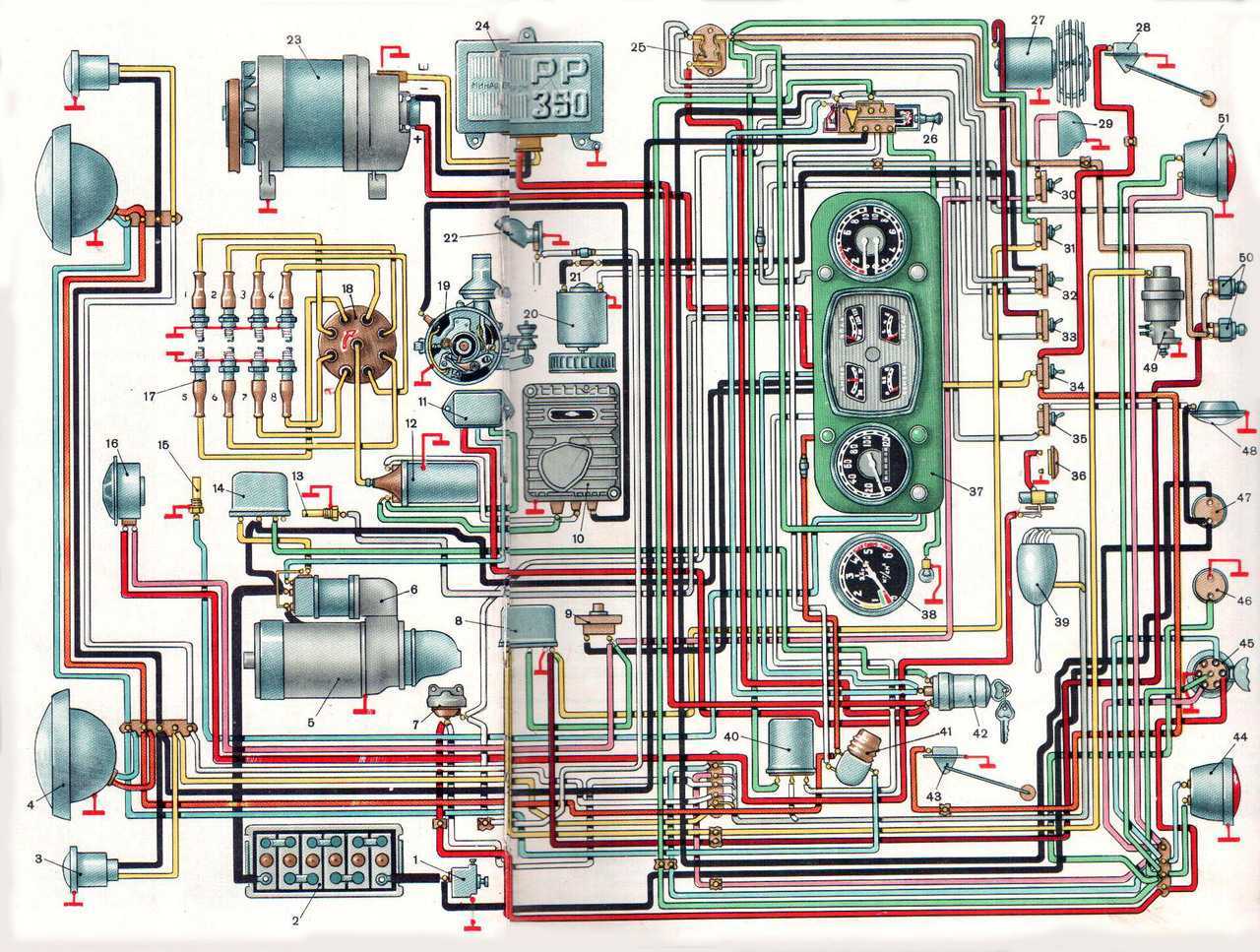Схема электрооборудования зил-5301