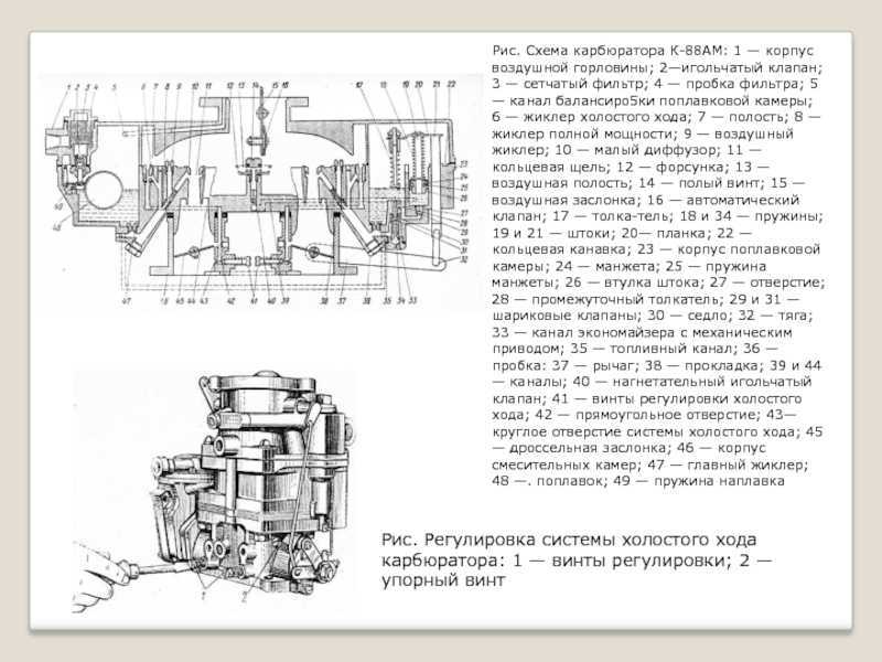 К 135 карбюратор схема