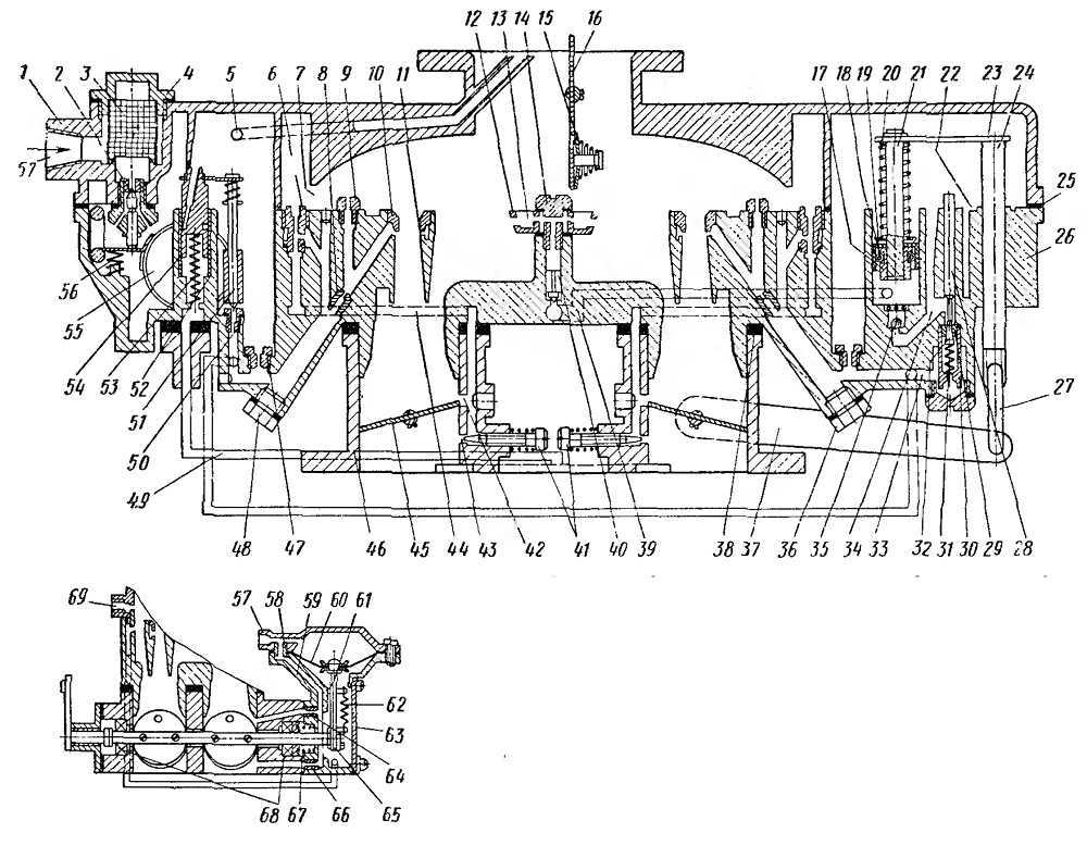 Карбюратор к135му устройство схема